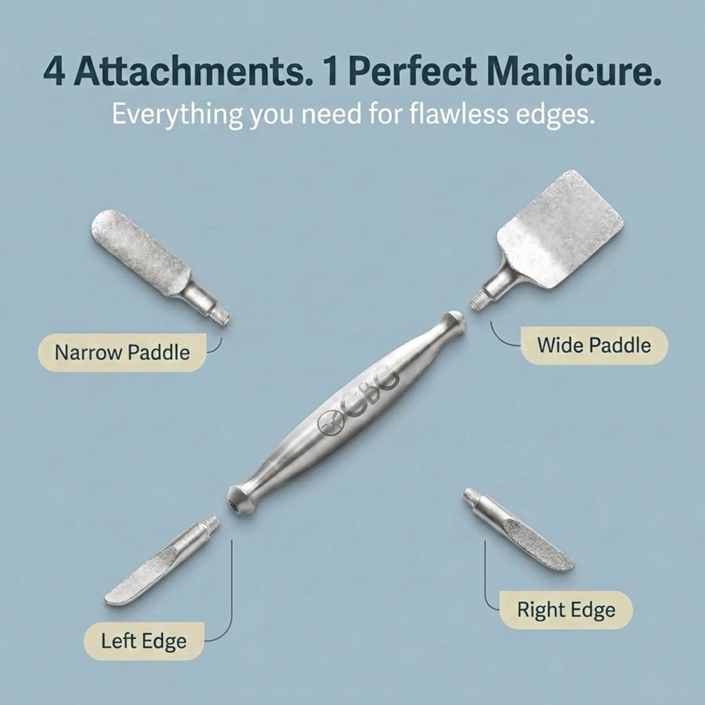 Cuticle-B-Gone Cuticle File 4-Piece Interchangeable Set