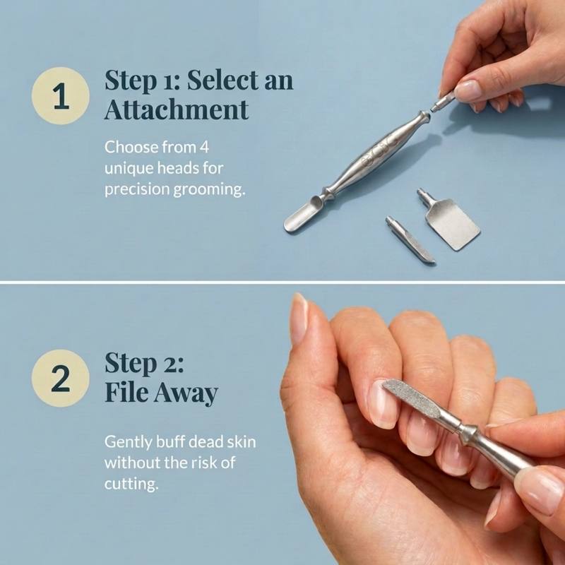 Cuticle-B-Gone Cuticle File 4-Piece Interchangeable Set
